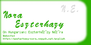 nora eszterhazy business card